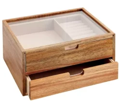 Guarda Joias-CASA Acacia Caixa-Joias Castanho