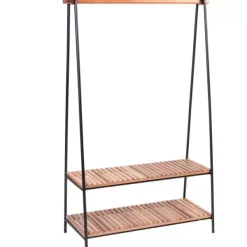 Estantes-CASA Acacia Estante Para Roupa Preto