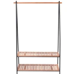 Estantes-CASA Acacia Estante Para Roupa Preto