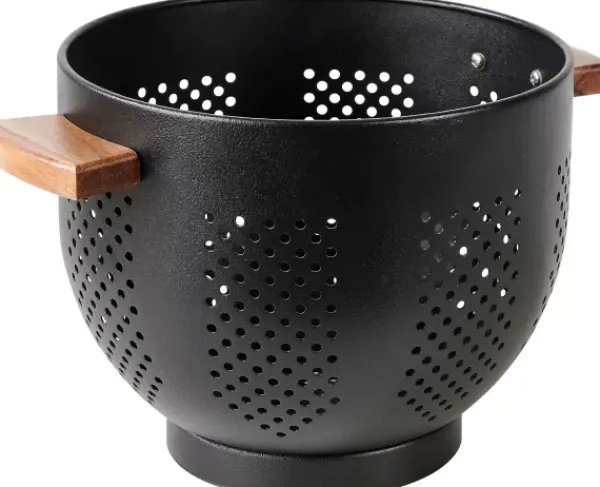 Escorredores-CASA Acacia Lux Escorredor Preto, Natural