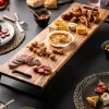 Pratos Para Servir-CASA Acacia Lux Prancha Para Servir /Mesa Preto, Natural