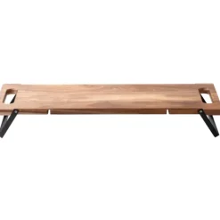Pratos Para Servir-CASA Acacia Lux Prancha Para Servir /Mesa Preto, Natural