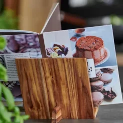 Acessórios De Cozinha-CASA Acacia Lux Suporte Para Livro Cozinha/Tablet Natural