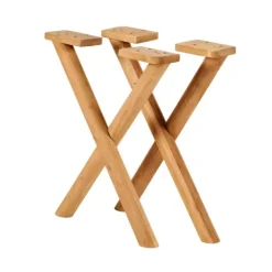 Mesas De Jantar-CASA Acacia Pernas Para Mesa X Conjunto De 2 Natural