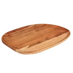 Pratos Para Servir-CASA Acacia Style Prato Natural