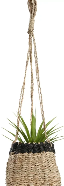 Vasos Para Pendurar-CASA Baku Vaso De Pendurar Preto, Natural