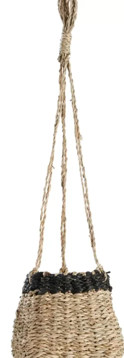 Vasos Para Pendurar-CASA Baku Vaso De Pendurar Preto, Natural