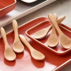 Conjuntos-CASA Bamboo Colheres Conjunto De 6 Natural