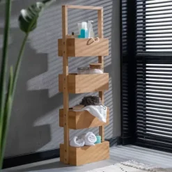 Estantes De Parede-CASA Bamboo Estante Arrumação Xl Natural