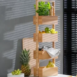 Estantes De Parede-CASA Bamboo Estante Arrumação Xl Natural