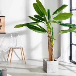 Plantas Artificiais-CASA Banana Bananeira Verde