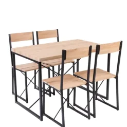 Mesas De Jantar-CASA Basic Conjunto Jantar Natural