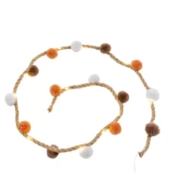 Grinaldas Com Luzes-CASA Basil Grinalda Iluminada Diversas Cores, Branco, Castanho, Terracota