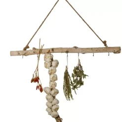 Decora O Para Pendurar-CASA Birch Ramo Com 7 Ganchos Natural