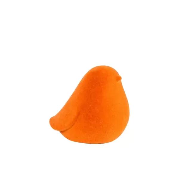 Figuras Deco-CASA Birdie Decora O Em P Cor-De-Laranja
