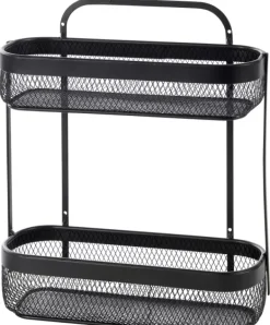 Acessórios De Cozinha-CASA Black Lunar Cesto Oval De 2 Pe As Preto