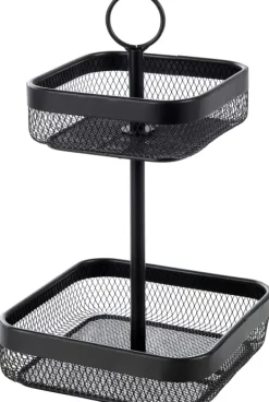 Acessórios De Cozinha-CASA Black Lunar Cesto Quadrado De 2 Pe As Preto