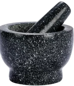 Espremedores-CASA Black Stone Almofariz Com Pil O Preto