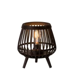 Candeeiros De Mesa-CASA Bloq Candeeiro Led E27 2 Pilhas Aa N O Incl Preto