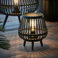 Candeeiros De Mesa-CASA Bloq Candeeiro Led E27 2 Pilhas Aa N O Incl Preto