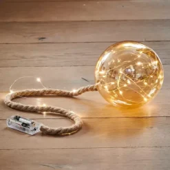 Lâmpadas Led-CASA Bloxem Bola Decorativa Com 21 Leds Dourado