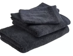 Luvas De Banho-CASA B-Lux Luvas De Banho Conjunto De 2 Cinzento Preto