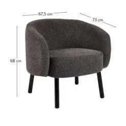 Sofás-CASA Boli Poltrona Largura 49Cm;