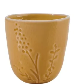 Canecas-CASA Botanic Ocher Caneca Caramelo Amarelo