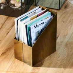 Porta-Revistas-CASA Brass Porta-Revistas Bronze