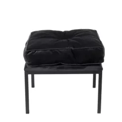 Tamborete-CASA Buton Pufe Preto