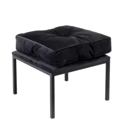 Tamborete-CASA Buton Pufe Preto