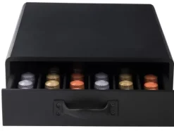 Acessórios Para Caf-CASA Cafe Caixa Com Gaveta Para C Psulas Preto