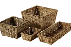 Cestos De Arrumação-CASA Cali Seagrass Cesto Natural