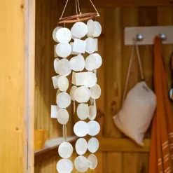 Decora O Para Pendurar-CASA Capiz M Bil De Conchas Branco
