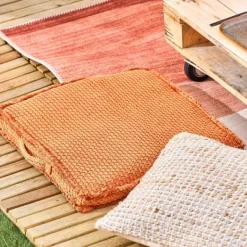 Almofadas-CASA Cesar Almofada Plana Terracota Vermelho