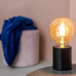 Candeeiros De Mesa-CASA Cilinder Candeeiro De Mesa Preto