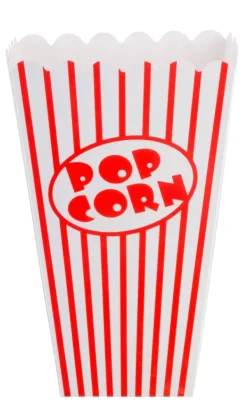 Acessórios De Cozinha-CASA Cinema Caneca Pipocas Conjunto De 8 Branco, Vermelho