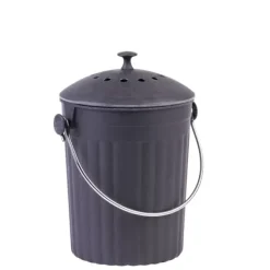 Caixotes De Lixo-CASA Creola Black Caixa Compostagem Com Filtro Preto