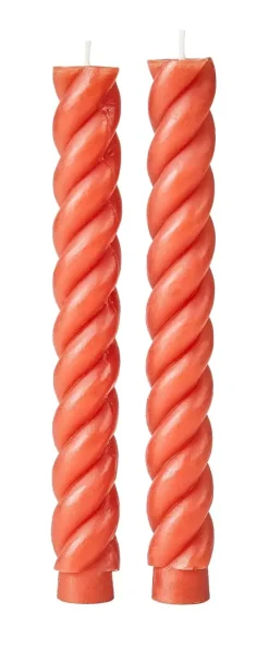 Velas-CASA Curl Velas Conjunto De 2 Vermelho