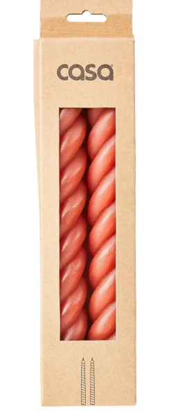 Velas-CASA Curl Velas Conjunto De 2 Vermelho