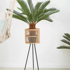 Plantas Artificiais-CASA Cycas Palmeira Verde