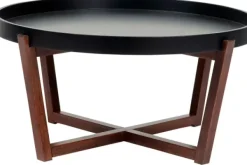 Mesas De Centro-CASA Draco Mesa De Centro , Castanho Preto