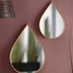 Espelhos-CASA Drop Espelho Dourado