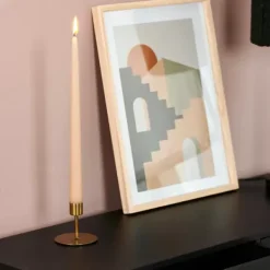 Velas-CASA Duo Velas Conjunto De 2 Bege