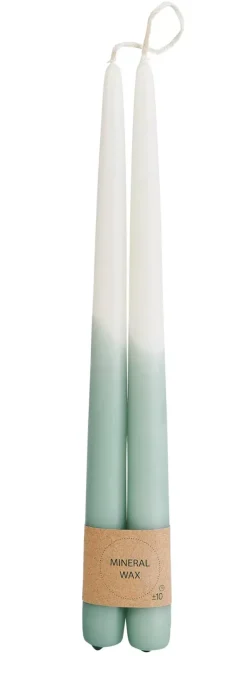 Velas-CASA Duo Velas Conjunto De 2 Creme, Menta, Multicolor
