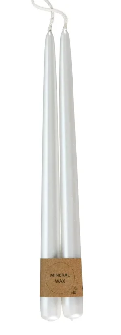 Velas-CASA Duo Velas Conjunto De 2 Nacarado Branco