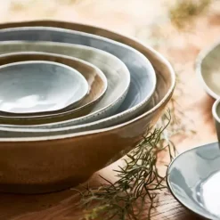 Tigelas-CASA Earth Ice Tigela Claro Azul