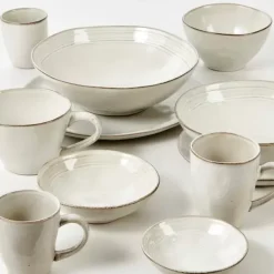 Tigelas-CASA Earth Marl Tigela Creme Bege