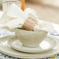 Tigelas-CASA Earth Marl Tigela Creme Bege