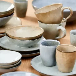 Canecas-CASA Earth Sand Caneca Jumbo Claro Castanho